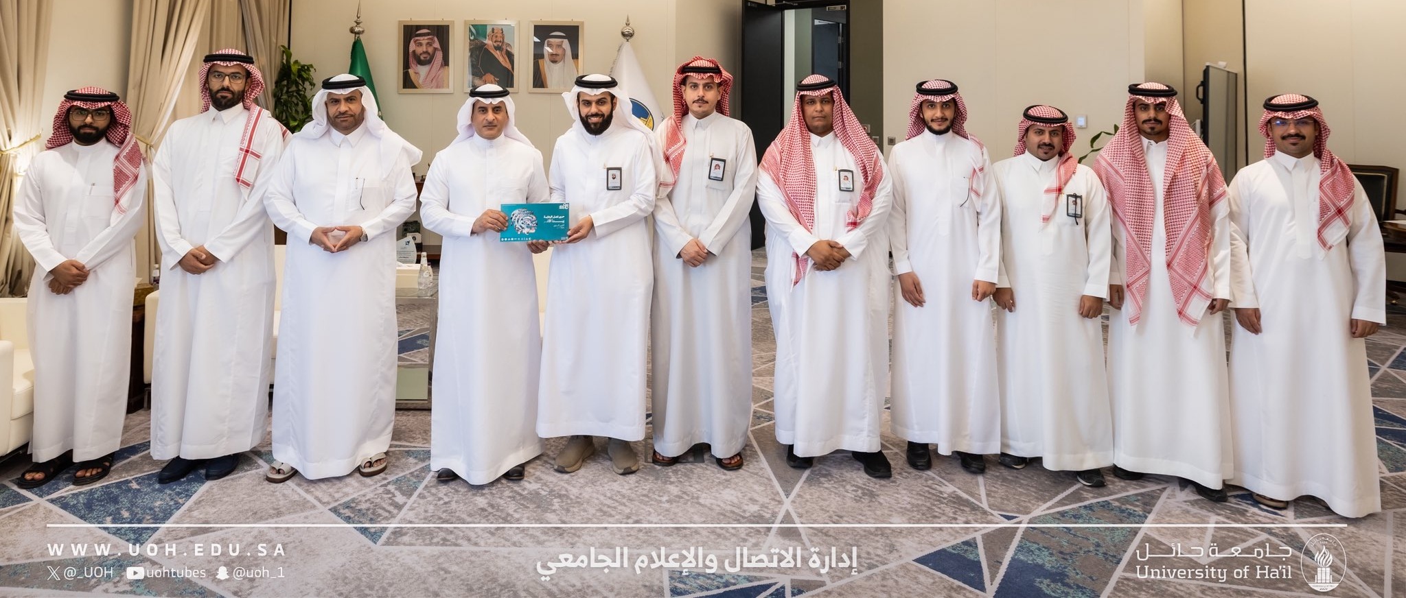 استقبل سعادة رئيس جامعة حائل الدكتور بدر بن شجاع الحربي في مكتبه اليوم المدير التنفيذي لجمعية رفاق أ. وليد الشدوخي والوفد المرافق معه